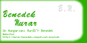 benedek murar business card